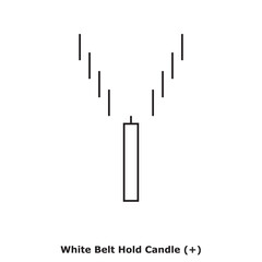 White Belt Hold Candle (+) White & Black - Square