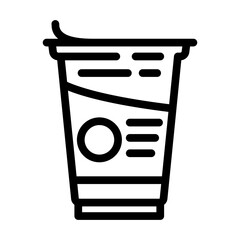 yogurt milk product line icon vector. yogurt milk product sign. isolated contour symbol black illustration