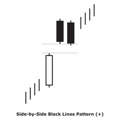 Side-by-Side Black Lines Pattern (+) White & Black - Square