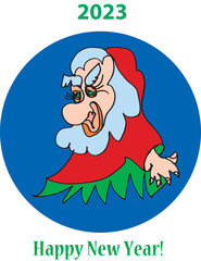 santa claus with christmas ball