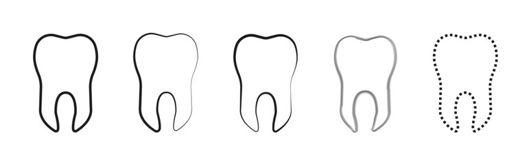 Tooth shape vector icon. Vector illustration isolated on white background. eps10