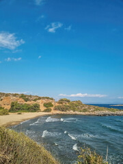 The famous beach of Agios Dimitrios in Alonissos island,Greece