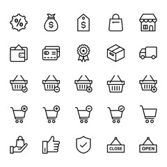 Outline icon for e-Commerce