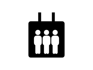 エレベーターアイコンE：黒