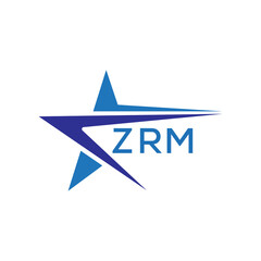 ZRM letter logo. ZRM blue image on white background. ZRM Monogram logo design for entrepreneur and business. . ZRM best icon.
