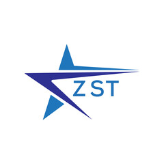 ZST letter logo. ZST blue image on white background. ZST Monogram logo design for entrepreneur and business. . ZST best icon.
