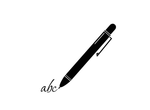 Vector image of a ballpoint pen icon.