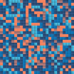 A retro style grid pattern of bold bright colours