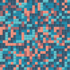 A retro style grid pattern of bold bright colours