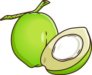 green coconut fruit