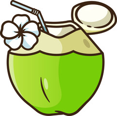 coconut fruit, natural coconut water