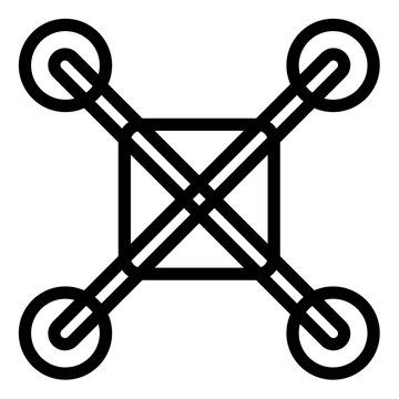 recommend clip art: frame drone icon outline