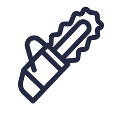 build chainsaw construction equipment repair tool cut icon