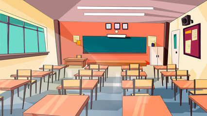 Fototapeta na wymiar Classroom Interior