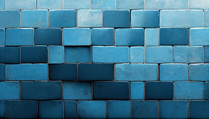 Blue brick textured background. Can be used as wallpaper.