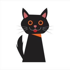 Spooky Cat Illustration Vector