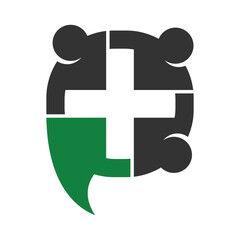 health talk logo Icon Illustration Brand Identity