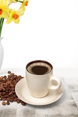 A Retro vintage cup of coffee on the desk