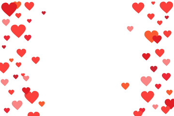 Romantic frame of hearts. Valentine's day