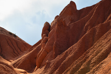 Beautiful mountain landscape in the canyon Fairy Tale, Kyrgyzstan