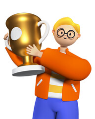 Business victory 3d illustration