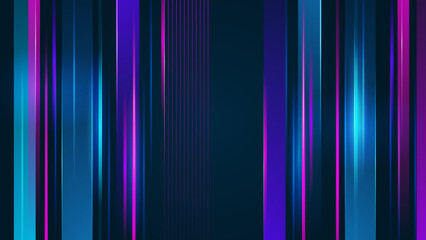 Modern digital business technology blue and purple abstract design background with speed lights, lines, stripes, dots, particles mesh and wave data lines