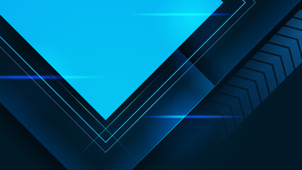 Obraz premium Modern digital business technology blue and purple abstract design background with square shapes and lights