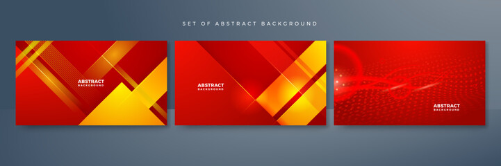 Modern red and orange abstract technology background with digital connection dots, hexagon, speed lights, and lines. Technology particles background. Technology digital hi tech concept background.