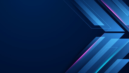 Abstract tech background. Futuristic technology interface with arrows, lines, waves, speed lights, motion, data concept, science element, cyberspace shapes, and connection lines.