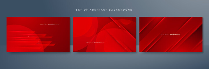 Fototapeta premium Modern red abstract futuristic technology background. Abstract lines pattern technology on red gradients background. Vector abstract graphic design banner pattern presentation background web template.