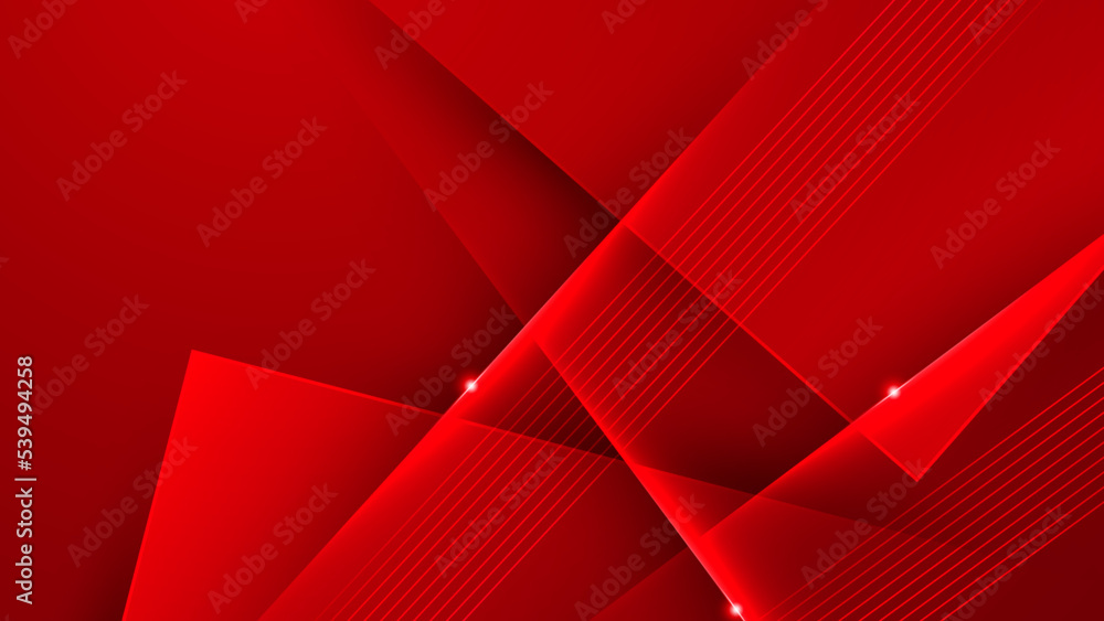 Poster modern red abstract futuristic technology background. abstract lines pattern technology on red gradi