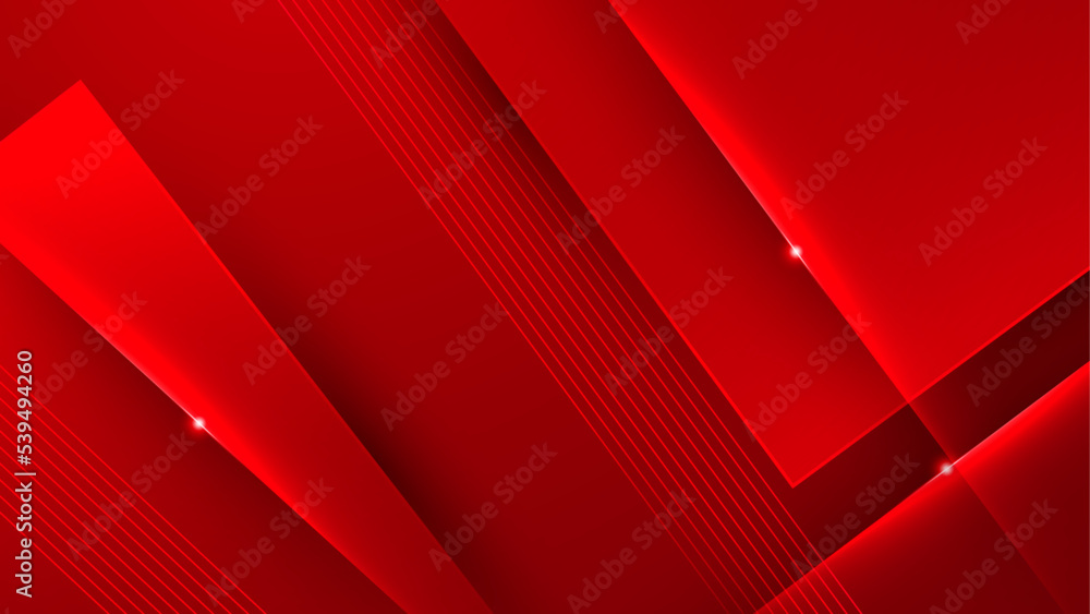 Wall mural modern red abstract futuristic technology background. abstract lines pattern technology on red gradi
