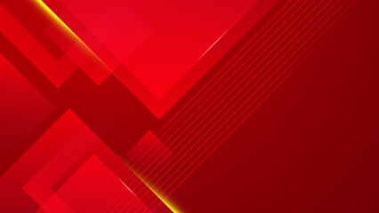 Modern red abstract futuristic technology background. Abstract lines pattern technology on red gradients background. Vector abstract graphic design banner pattern presentation background web template.