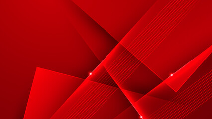 Modern red abstract futuristic technology background. Abstract lines pattern technology on red gradients background. Vector abstract graphic design banner pattern presentation background web template.