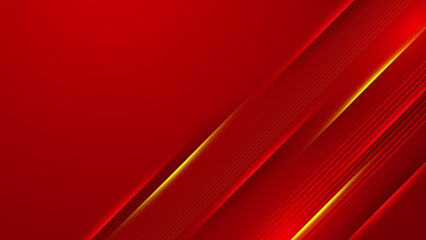 Modern red abstract futuristic technology background. Abstract lines pattern technology on red gradients background. Vector abstract graphic design banner pattern presentation background web template.