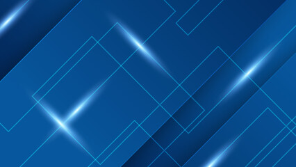 Blue background with various technological elements. Hi-tech computer digital technology concept. Abstract technology communication. Neon glowing lines. Speed and motion blur over dark background.
