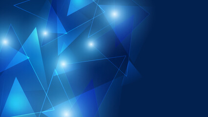 Obraz premium Blue background with various technological elements. Hi-tech computer digital technology concept. Abstract technology communication. Neon glowing lines. Speed and motion blur over dark background.