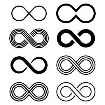 Infinity logo design vector with various models