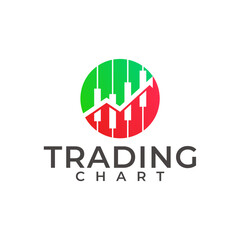 Fototapeta premium TRADING CHART LOGO DESIGN