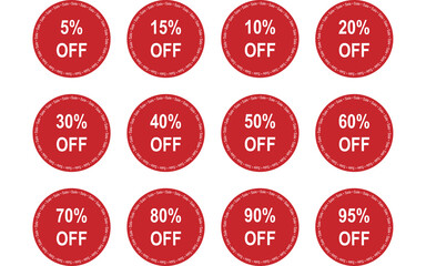 Vector set of gift tags - ideal for stickers and use in commercial establishments.