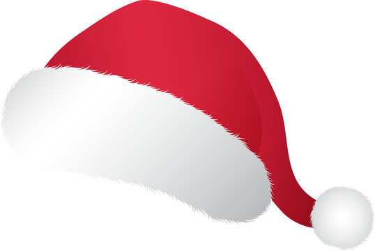 Merry Christmas and happy new year celebration santa hat png file for decoration