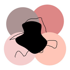abstract organic shape on white background