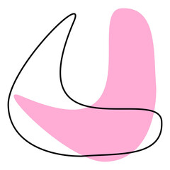 pink abstract organic shape
