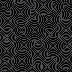 Fototapeta na wymiar Seamless pattern with circles, Abstract white and black chaotic circles design pattern background. Psychedelic circles seamless pattern, doodle texture in bright color.