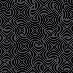 Fototapeta na wymiar Seamless pattern with circles, Abstract white and black chaotic circles design pattern background. Psychedelic circles seamless pattern, doodle texture in bright color.