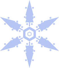 Light blue snowflake icon. winter concept, new year and christmas festival