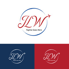 jlw letters logo, sample company logo, a simple vector design