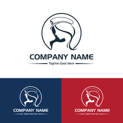 woman logo, sample company logo, a simple vector design