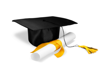 Mortarboard and Diploma