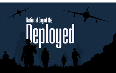 Fototapeta na wymiar National Day of the Deployed. Holiday concept. Template for background, banner, card, poster, t-shirt with text inscription